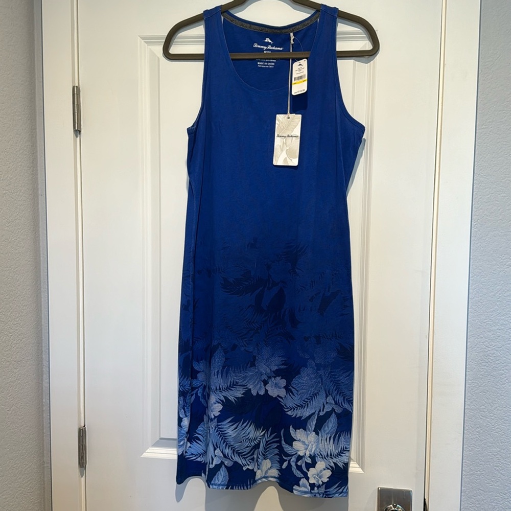 Tommy Bahama Core Floral Victory Dress in Royal Blue Size M/M